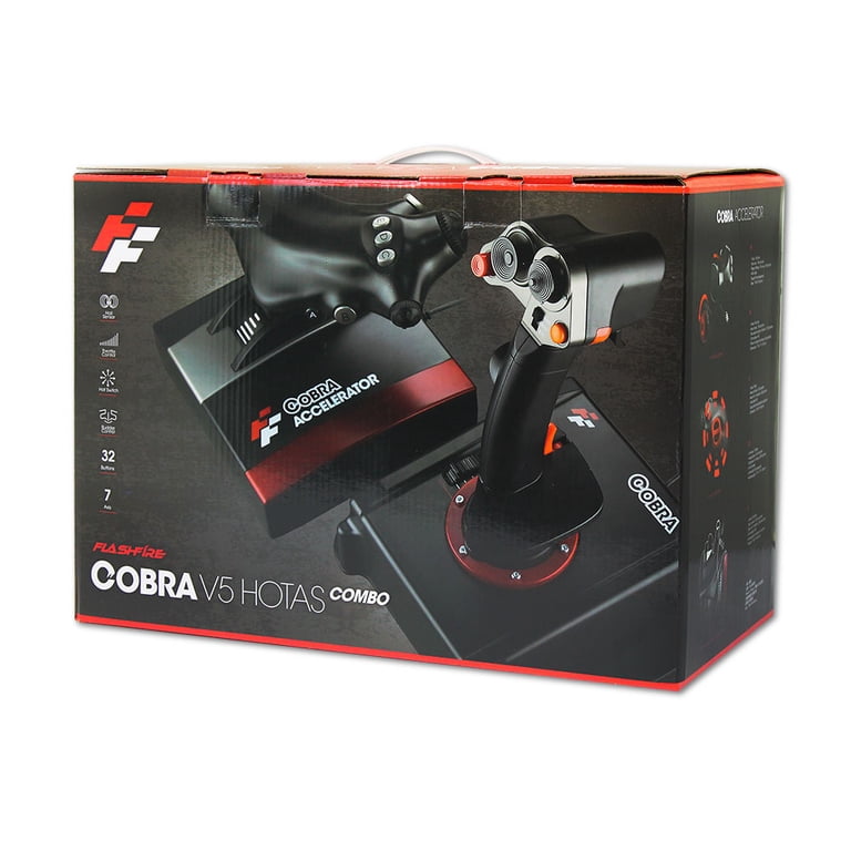 FlashFire Cobra V5 HOTAS Combo シュミレーター Flashfire Cobra V5 HOTAS Flight Simulation Combo - Walmart.com