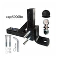 thumbnail image 3 of 10" Adjustable 4 Level Trailer Drop Hitch Ball Mount Tow For 2" Receiver With 50mm Ball RV Parts Camper Caravan Accessories ,Corrosion Resistance, 3 of 7