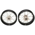 thumbnail image 4 of Tusk Impact Supermoto Complete Front and Rear Wheel Set 3.50 x 17 / 4.25 x 17 Matte Black Rim/Silver Spoke/Magnesium Hub/Magnesium Nipple, 4 of 6