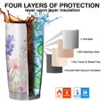 thumbnail image 7 of 20 Oz Pioneer Flower and Butterfly Coffee Tumbler Double Wall Insulated Stainless Steel Water Bottle | Metal Reusable Thermoses Flask with Cup Cap | Leak & Sweat Proof with Anti-Dust Lid, 7 of 7