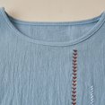 thumbnail image 6 of Yubnlvae Women's Vintage Embroidered Cotton T-Shirt – Oversized Round Neck, Casual Summer Tee Blue, Xl, 6 of 8