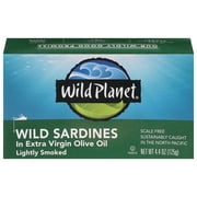 Wild Planet Wild Sardines in Extra Virgin Olive Oil Lightly Smoked 4.4 oz