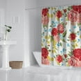 thumbnail image 3 of Boho Style Shower Curtain Pioneer Floral Vintage Retro Shower Curtain for Bathroom Home Decor Bathtubs Waterproof Fabric Curtain with 12 Hooks 84x72in, 3 of 5