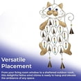 thumbnail image 4 of Sagefinds Cat Wind Chime | Memorial Gift for Cat Lover | Metal, Multicolor Beads, and Bells | 26”, 4 of 8