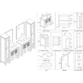 thumbnail image 5 of Sydney 102" w/ Vessel Sinks and Mirror Linen Cabinet (Glossy White), 5 of 7