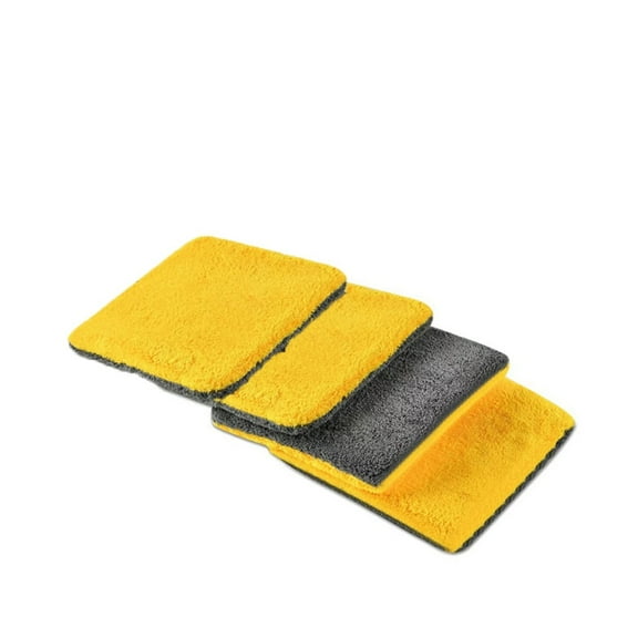 CarCarez Microfiber Wash Pad, 10×10 in, Dual-Color Edgeless, Scratch-Free, 4-Pack
