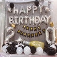 thumbnail image 6 of Happy Birthday Balloons Banner, Lefiocky 16" Mylar Foil Letters Birthday Party Decorations, Silver, 6 of 6