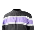thumbnail image 2 of Women's Black Lightweight Textile Jacket W/ Purple Stripe, 2 of 4