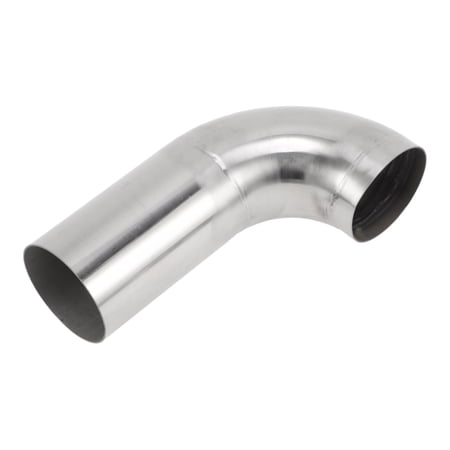Unique Bargains 2.36? OD 90° Mandrel Bend Elbow 4" Length T304 Stainless Steel Exhaust Tube Piping Polishing L Extended Pipe for Welding Stair Handrail Silver Tone