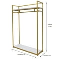 thumbnail image 2 of Gold Freestanding Metal Clothes Rack Garment Rack Clothing Display Store 180cm for Laundry Rooms, Bedrooms, 2 of 20