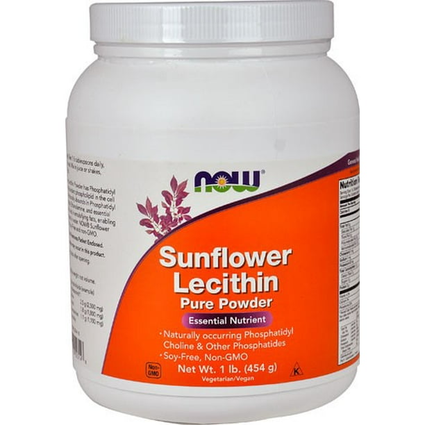 NOW Foods Sunflower Lecithin Essential Nutrient Powder, 1 lb Walmart