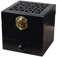 thumbnail image 1 of CRAFTHROU Portable Wood Box Aromatherapy Burner Holder Black 1Set, 1 of 6