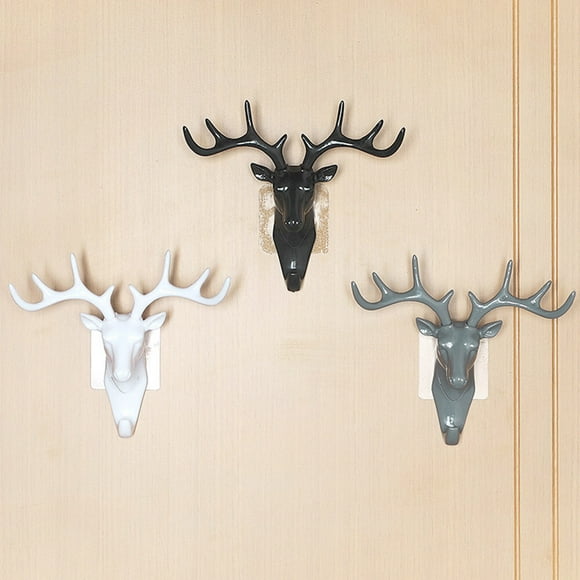 Mistaha ear Head Wall Hanger Animal Antler Self Adhesive Door Hook Bag Keys Sticky Holder