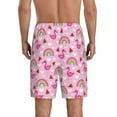 thumbnail image 3 of Kdxio Cute Flamingo Print Mens Sleep Shorts Bottoms Soft Comfy Pajama Wear Pants with Drawstring Pockets, 3 of 7