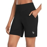 HDE Women's Metallic Rave Booty Dance Shorts Liquid Wet Look Ruched ...
