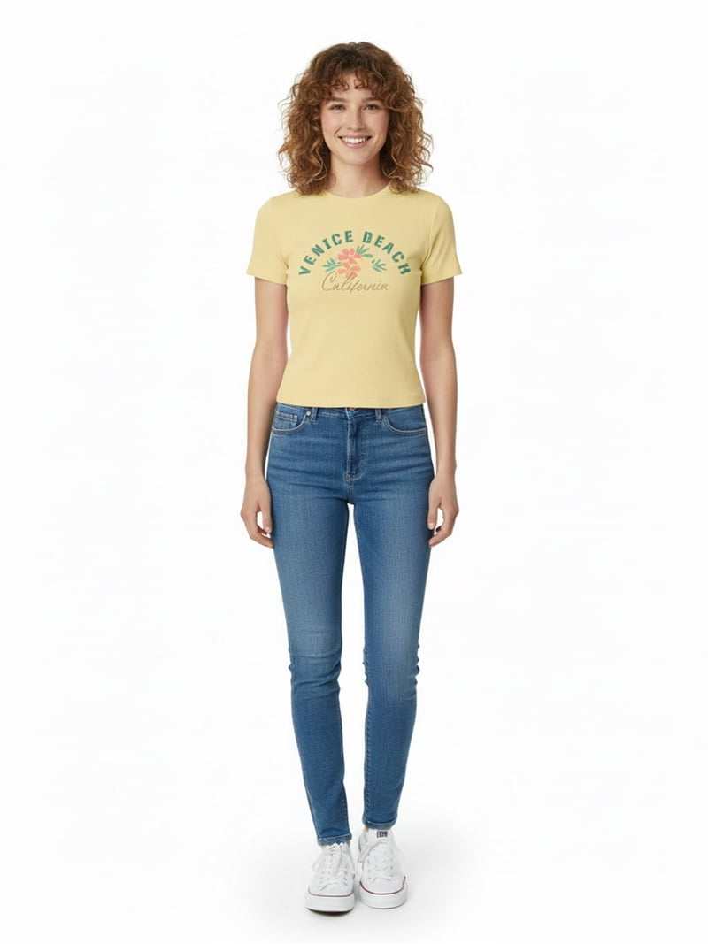 BABYL 公式海外ストア版 NEW WORLD TEE サイズ 2XL Feeling Spicy Women's Graphic Cropped Baby Tee with Short Sleeves