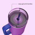 thumbnail image 4 of Bubba Travel Tumbler, 40 Oz, Stainless Steel, Vacuum Insulated Leakproof With Handle, AutoClose Lid With Straw, Moodbooster, 4 of 10