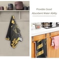 thumbnail image 2 of Merry Christmas Tree Hand Towels 2 PCS, Golden Black Kitchen Towel Ultra Soft and Highly Absorbent,Decorative Fingertip Face Towel for Bathroom Hotel, 28.3"x14.4", 2 of 5