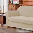 thumbnail image 7 of Subrtex Stretch 2-Piece Textured Grid Sofa Slipcover Jacquard Non Slip Couch Cover (Camel, XL Sofa), 7 of 7