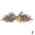 thumbnail image 3 of 2025 Corona navideña con ramas de ratán doradas para colgar en la puerta de entrada, decoración de pared para interiores y exteriores, adorno navideño K1j6, 3 of 5