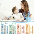 5Piece Stationery Set with 2 Pencil, Ruler, Pencil Sharpener and