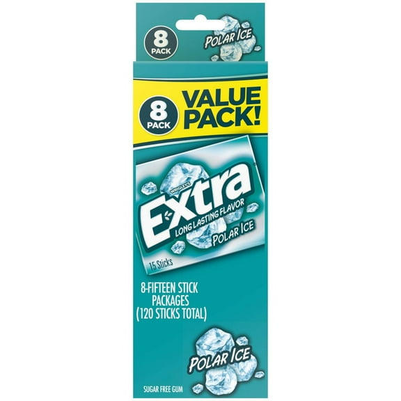 Extra Polar Ice Sugar-Free Gum Value Pack - 120ct - Pack of 2