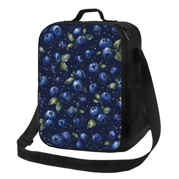Blueberry Lunch Bag Insulated Thermal Lunch Box with Shoulder Strap & Handle for Women and Men