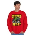 thumbnail image 4 of Cool Street Beast Cartoon Racecar Men's Crewneck Sweatshirt Brisco Brands S, 4 of 6