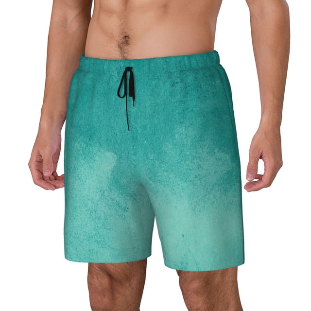 Fotbe Teal Turquoise1 Traje de Baño para Hombre – Shorts de Natación de Secado Rápido con Forro y Bolsillos-3X-Large