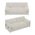 thumbnail image 4 of Aukfa Queen Sleeper Sofa Bed, Convertible Loveseat Pull Out Sofa Couch with Side Pockets, White, 4 of 9