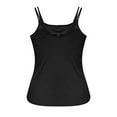 thumbnail image 6 of BXINGOHAI Shelf Bra Camisole Tops for Women Adjustable Spaghetti Strap Tank Top Summer Cami Shirt Black 2XL, 6 of 6