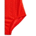 thumbnail image 3 of Wonder Nation Girls Asymmetrical Eyelet One Piece Swimsuit, Sizes 4-16, 3 of 3
