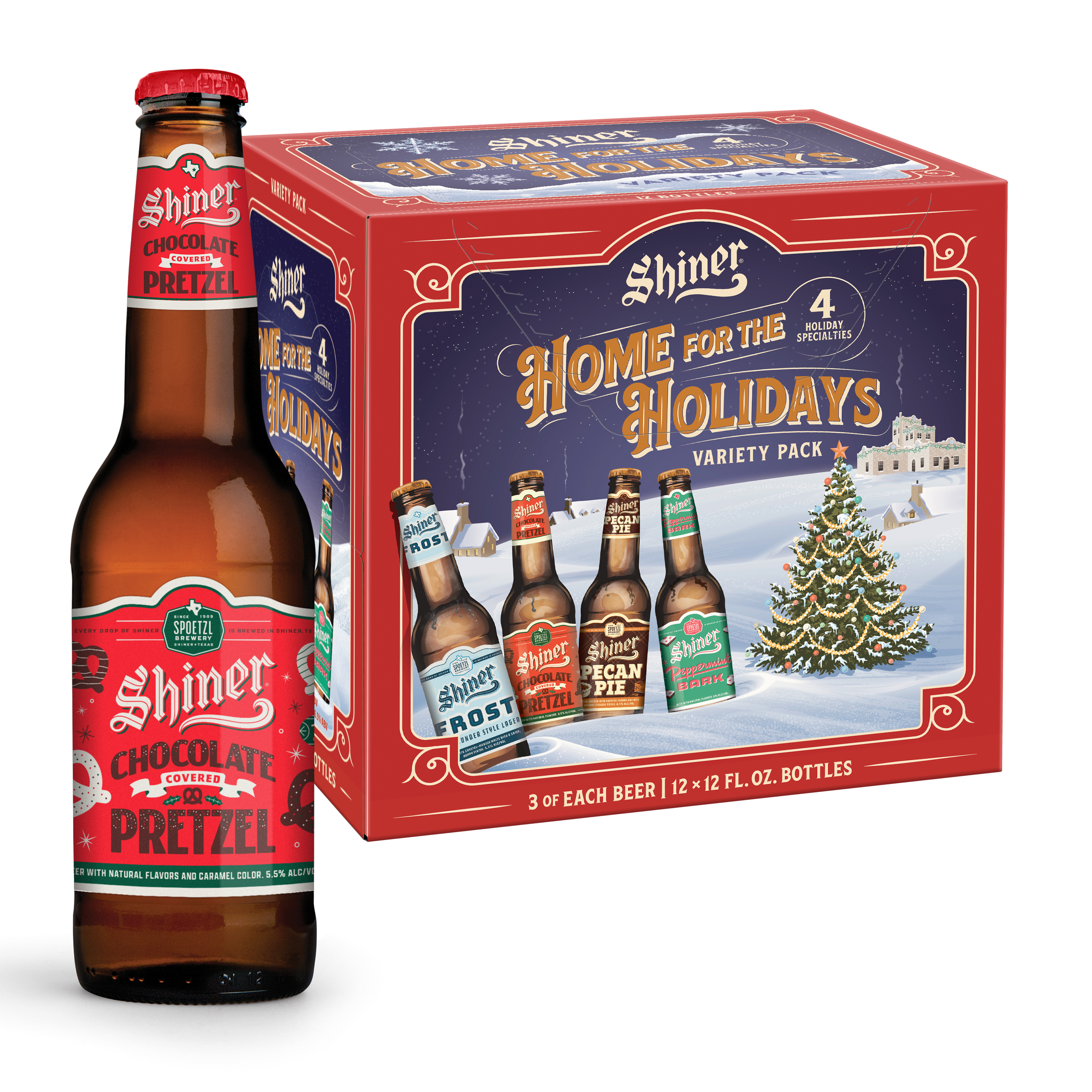 Shiner Home for the Holidays Variety Pack, 12 fl oz, 12 Pack Bottles
