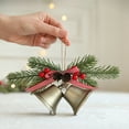 thumbnail image 5 of Fmbmuo Christmas Bow Bell Decorations - 3.35 Inch Mini Hanging Decor for Tree, Gifts, Wreaths & Crafts（Light Green）, 5 of 5