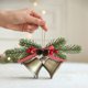 thumbnail image 4 of Decoración de la Campana Del Árbol de Navidad, Arco de Terciopelo Rojo, Campana de Hierro Forjado, Decoración de la Atmósfera Festiva, 4 of 6