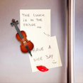 thumbnail image 1 of Basswood Violoncello Shaped Ornament 3 Dimensional Decorative Refrigerator Sticker, 1 of 4