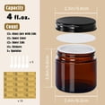 thumbnail image 2 of Frascos de vidrio TENLIG Amber de 120 ml con tapas, paquete de 12, 2 of 9