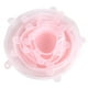 thumbnail image 1 of Juego de 6 tapas de silicona reutilizables y elásticas para conservar alimentos y frutas, para cuencos, utensilios de cocina, color rosa, 1 of 13