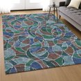 thumbnail image 6 of Addison Rugs Mayfield Premium Machine Washable Transitional Geometric Blue Rectangle Rug, 5' x 7'6", 6 of 6