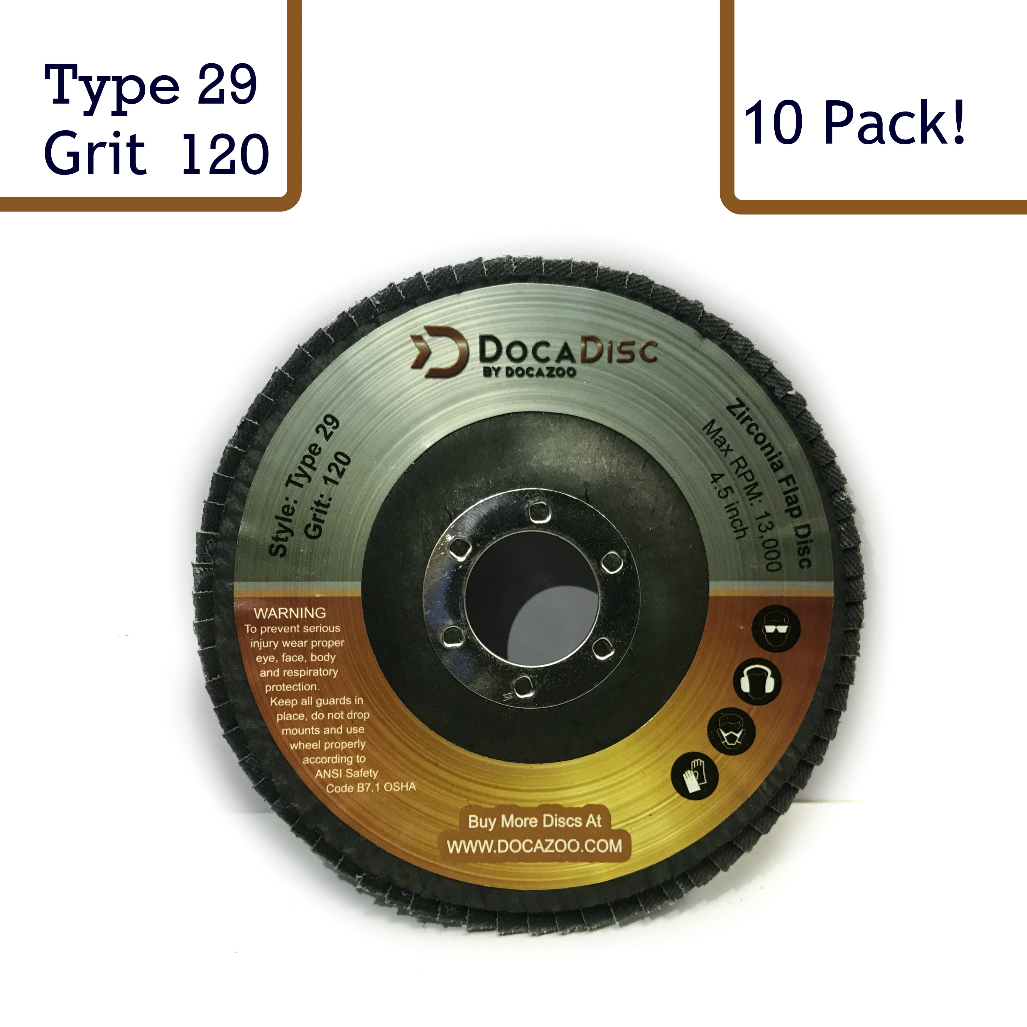 50pcs premium FLAP DISCS 4.5" x 7/8" A/O 40 GRIT Sanding Grinding Polishing tool