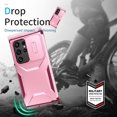 thumbnail image 3 of for Samsung Galaxy S25 Edge Rugged Case, Heavy Duty Hard PC Protective Shockproof Cover with Lens Sliding Camera Cover Drop Resistant Protective Phone Case for Samsung Galaxy S25 Edge, Pink, 3 of 7