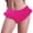 Rose Red, variant on Women's Ruffle Bikini Bottoms Full Coverage Swimsuit for Summer Short Beachwear Bathing Suit Bottoms L Black