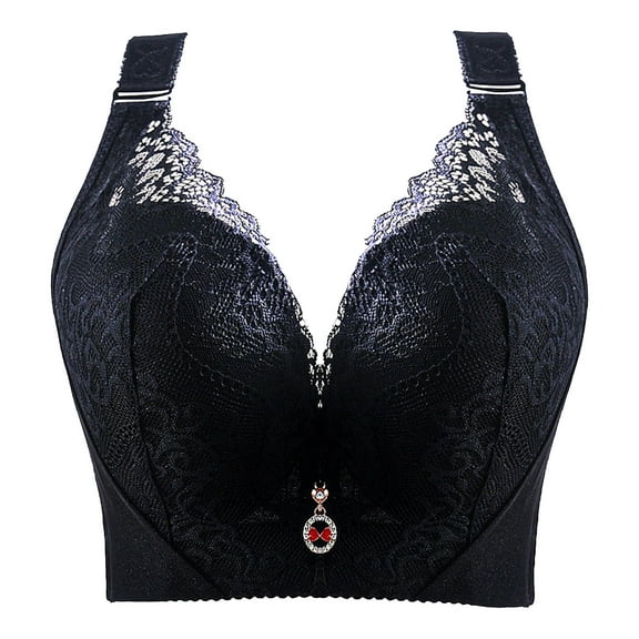 IFNND Push Up Bra for Women Women's Comfortable Breast Casual Bra Underwear Sexy Lace Large Size Comfortable Wireless Padded Bras