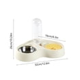 thumbnail image 3 of Dispensador automático de agua y comida 2 en 1 para perros y gatos: comedero doble con cuencos de acero inoxidable, base antideslizante, reposición de agua por gravedad y soporte para comida seca., 3 of 6