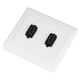 thumbnail image 5 of Placa de pared con interfaz multimedia de alta definición, 2 puertos hembra a hembra, placa de pared coaxial Ethernet, 5 of 14