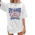thumbnail image 1 of T-Shirts de Baseball Grande Taille pour Femmes - Manches Courtes pour Fans d'Équipe Sportive - pour Activité Quotidienne, 1 of 3