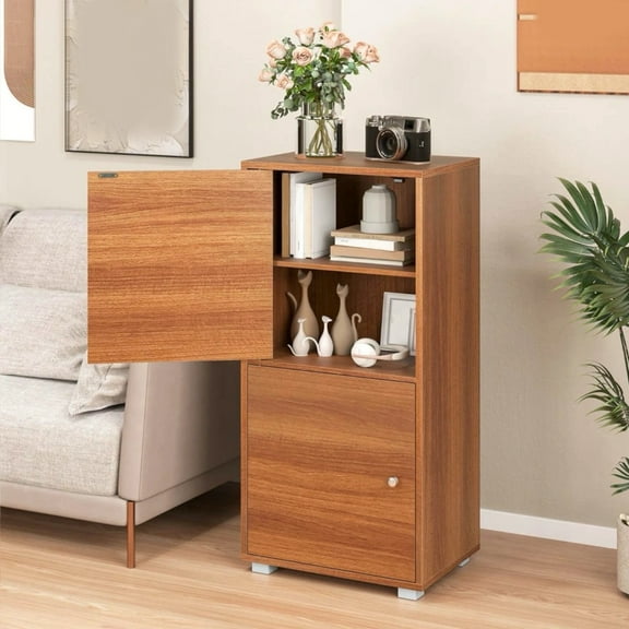 Auranook 2-Door Storage Cabinet w/ Adjustable Shelves Kitchen Buffet Cabinet w/ 2 Doors