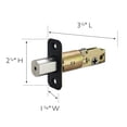 thumbnail image 2 of Design House 779306 2-Way Adjustable Round Corner Deadbolt Latch Matte Black, 2 of 7