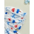 thumbnail image 5 of Okbabeha Toddler Baby Girl 4th of July Outfits Infant Ruffle USA Flag Fourth of July Dress Summer Independence Day Clothes, 5 of 7
