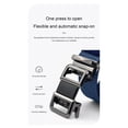 thumbnail image 5 of Jessboyy Men's Canvas Woven Belt No Hole Automatic Buckle Ratchet Belts Work Casual Outdoor Hiking Adjustable Web Belt Blue,Free Size, 5 of 7